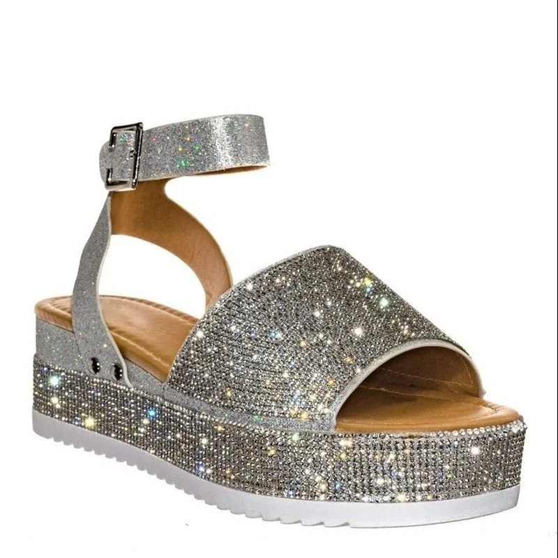 Buty damskie 2023 moda pasek na kostkę damskie sandały letnie klapki koturny damskie dżety sandały na platformie Zapatos Mujer