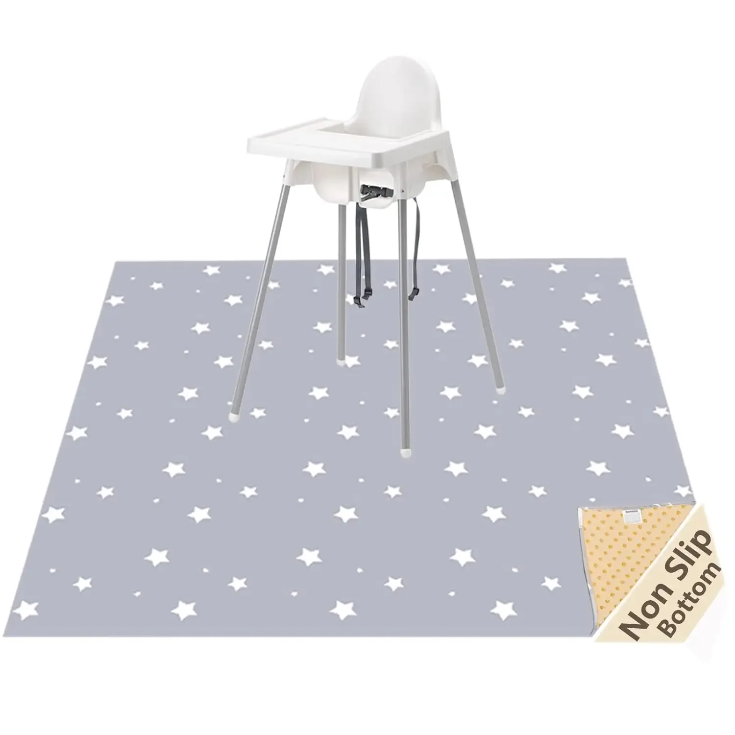 

51" Splat Mat Under High Chair/Arts/Crafts Baby Spill Mat Waterproof Anti-Slip Floor Protector Portable Play Mat Table Cloth