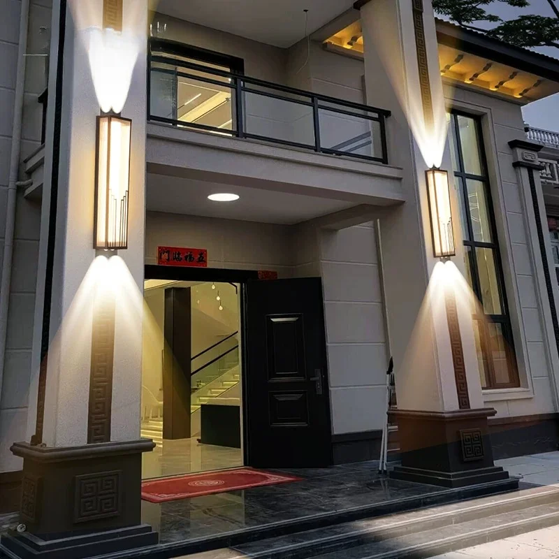Outdoor Wall Lamp Wall Light Villa Gate Roman Column - Wall Lamp Outdoor Long Strip Light Self-Built House Exterior Wall Light view 2