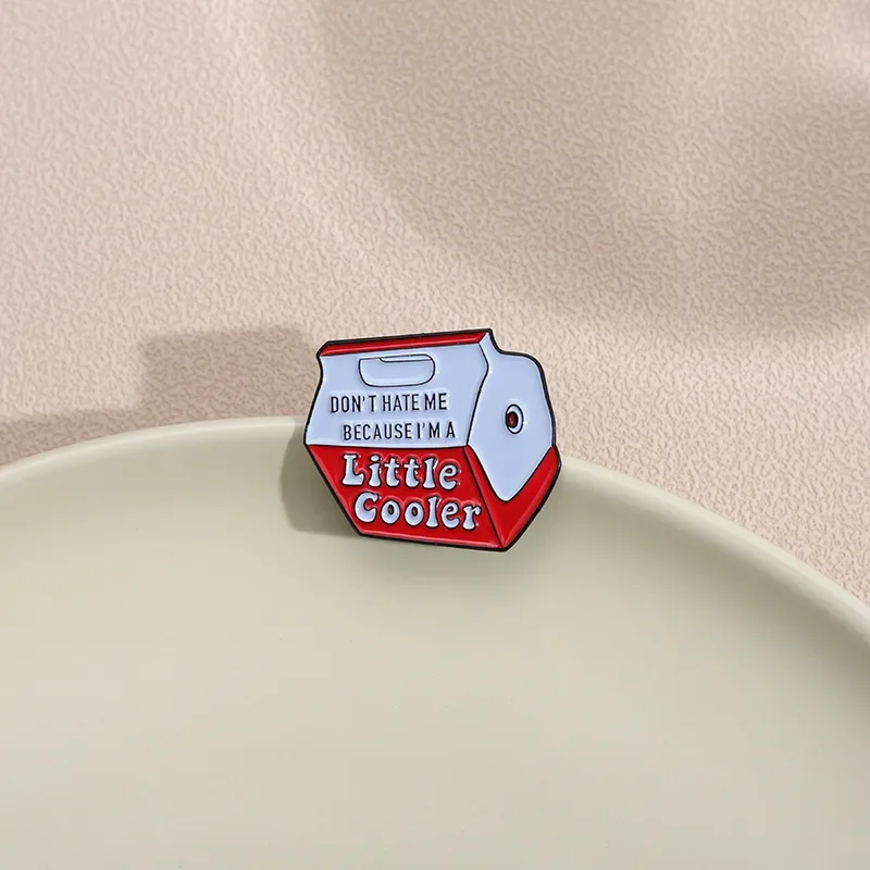 Don't Hate Me Because I'm A Little Cooler Brooches Alloy Milk Carton Styling Brooches Fashion Letter Badge Fashion Jewelry