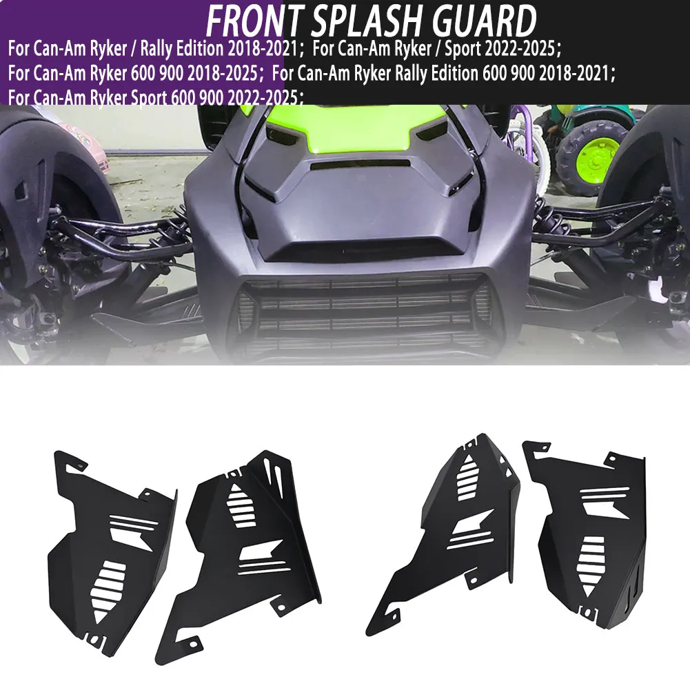 Motorcycle Parts Aluminum Front Splash Guard Protector For Can-Am Ryker Bikes All Models Rally/Sport Edition 600/900 Motorcycle
