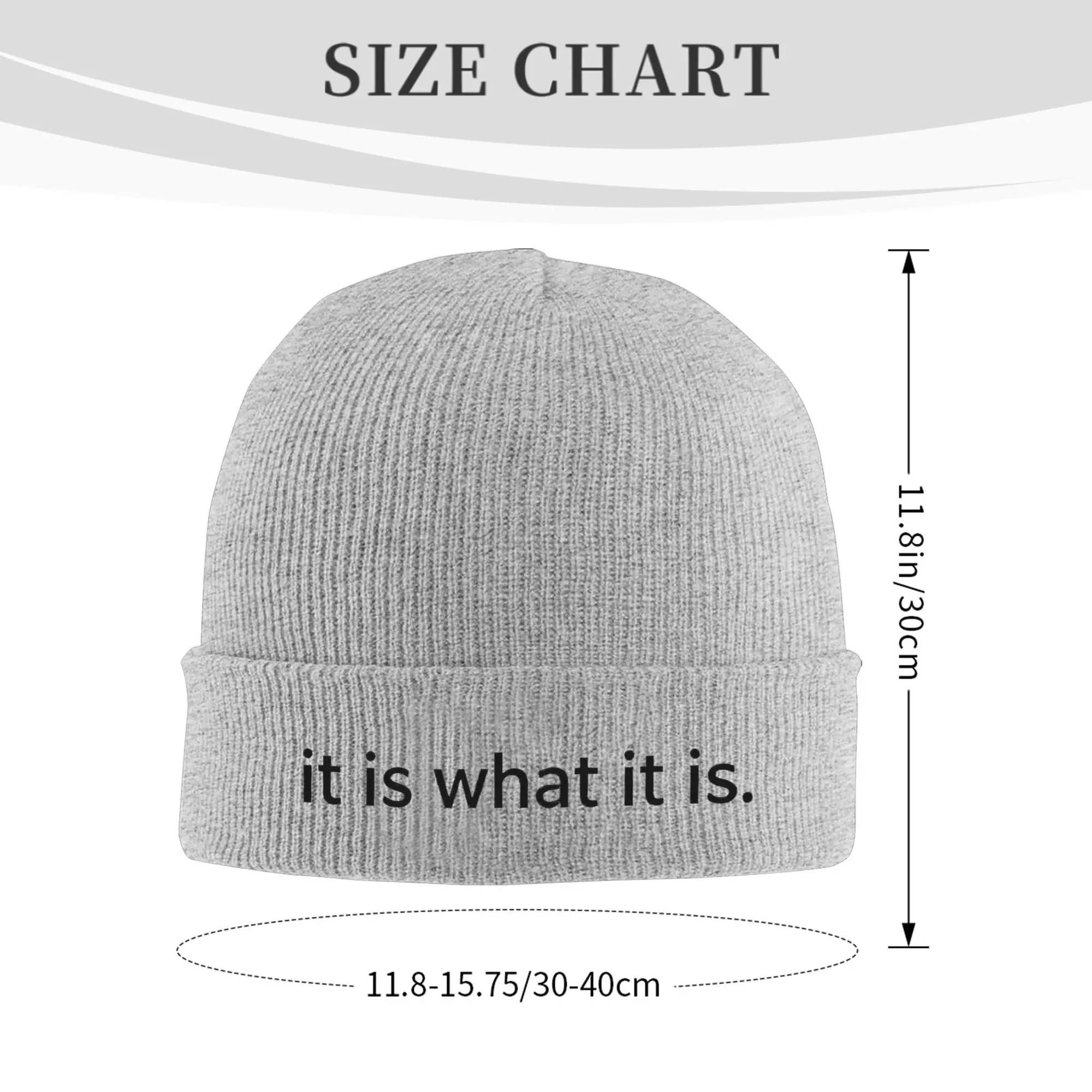 it Is What It Is Winter Skullies Beanies Hat Warm Autumn Knitted Hats Bonnet Caps for Women Men