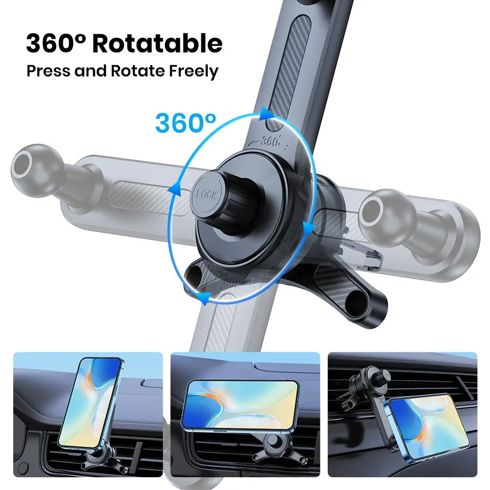 TOPK Mag-Safe Phone Holder Car, Magnetic Phone Car Mount, Air Vent Car Phone Holder with Strongest Magnet, Car Cradle for iPhone