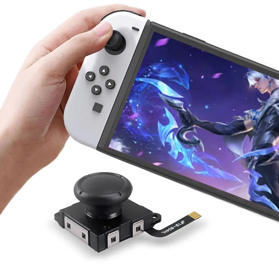 Nintendo Switch用ホール電磁スティック,親指,ドリルなし,高感度,oled
