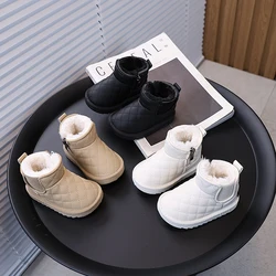 Children's snow boots girls winter new baby cotton shoes toddler shoes plus velvet shoes toddler boots men's winter shoe
