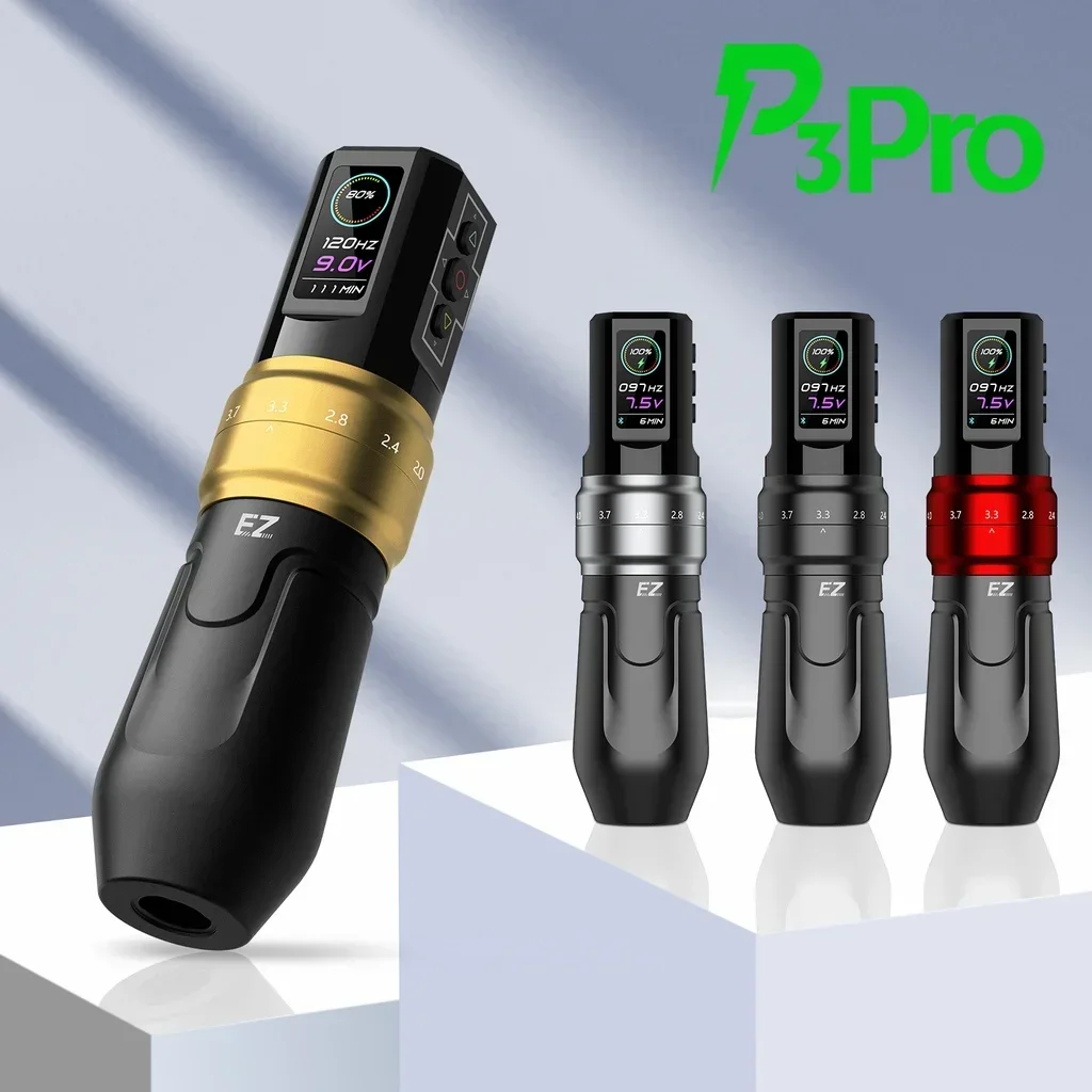 Wireless Battery Tattoo Machine Pen Adjustable Strokes for Tattoo PMU & SMP 1600mAh OLED Display Tattoo Gun
