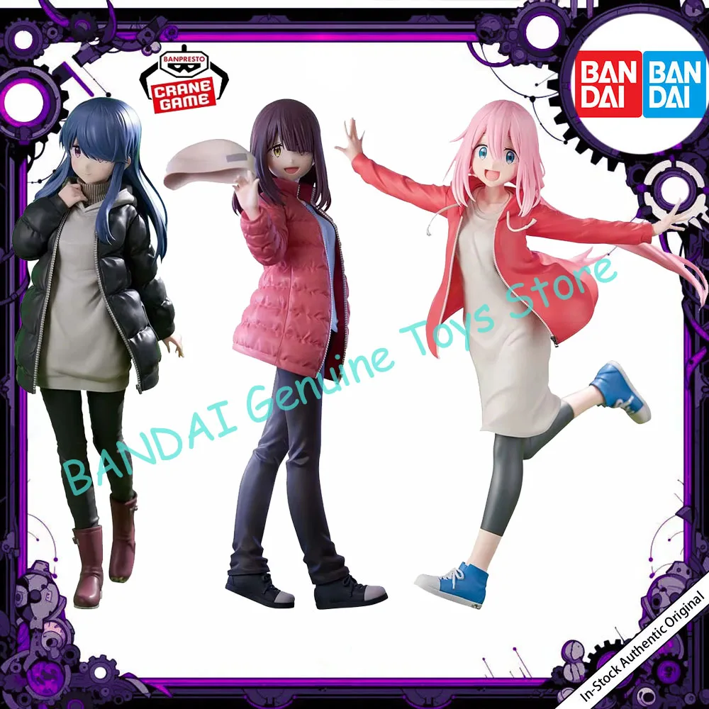 In Stock Original BANPRESTO Laid Back Camp SEASON 3 Shima Rin Ayano Toki Nadeshiko Kamogahara Figure Anime Model Genuine Toy