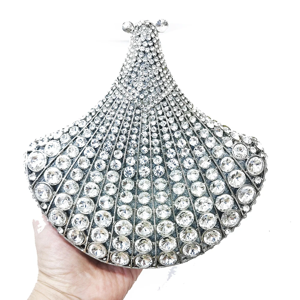 

WHTUOHENG Women's Rhinestone Evening Clutch Crystal Purses Luxury Dinner Party Stone Handbag Wedding Bridal Diamond Purse