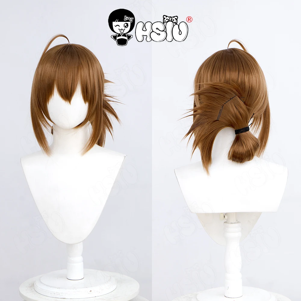 Tachibana Kimika Cosplay Wig HSIU 40Cm Light Brown Short Hair Synthetic Wig Wonderful Everyday Down the Rabbit-Hole cosplay