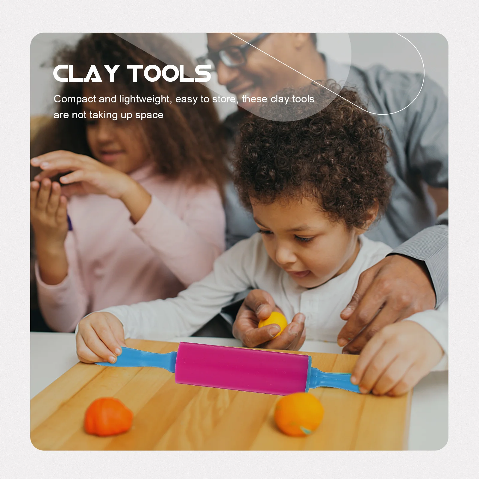 4pcs Children'S Diy Clay Accessories Abs Clay Rollers For Kids Modeling Tools Compact Lightweight Sculpting Set Pottery