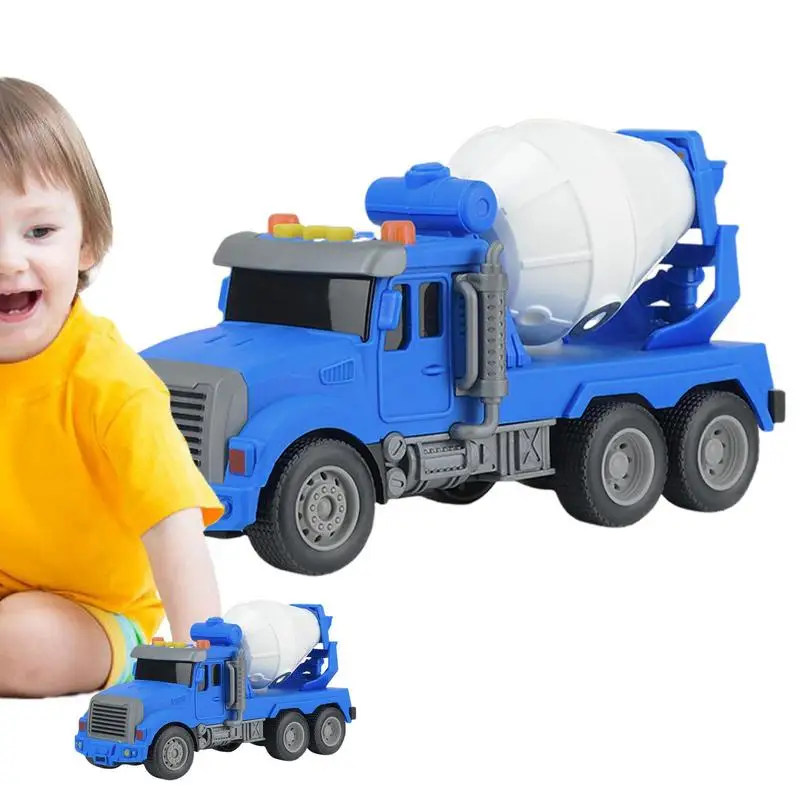 

Boy's Toy Mixer Children's Large Concrete Cement Machine Tanker Engineering Vehicle Model Souvenir Birthday Gift