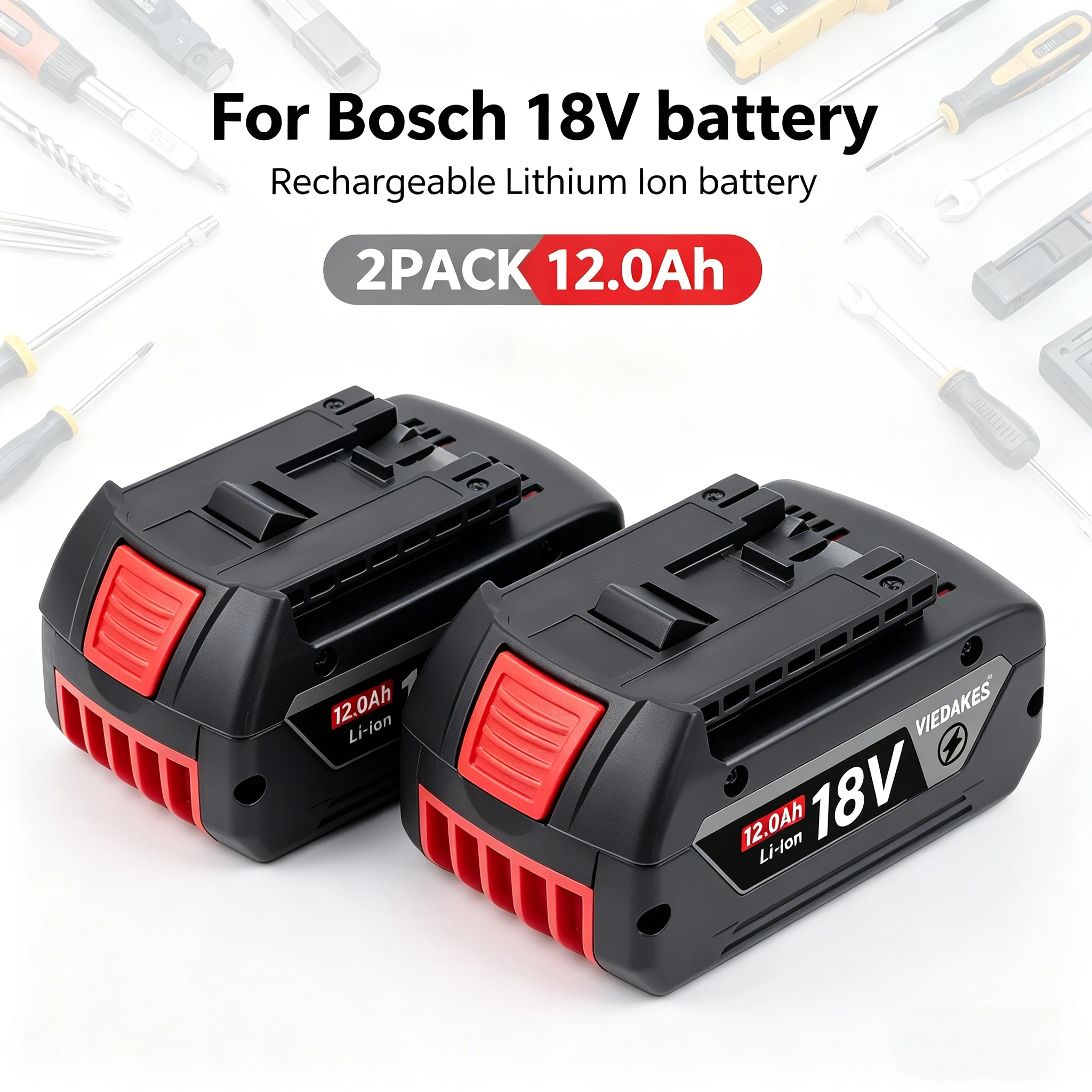 

18V 12.0Ah Li-ion Rechargeable Battery For Bosch 18V Battery BAT609 BAT618 BAT622 Cordless Power Tool Replacement