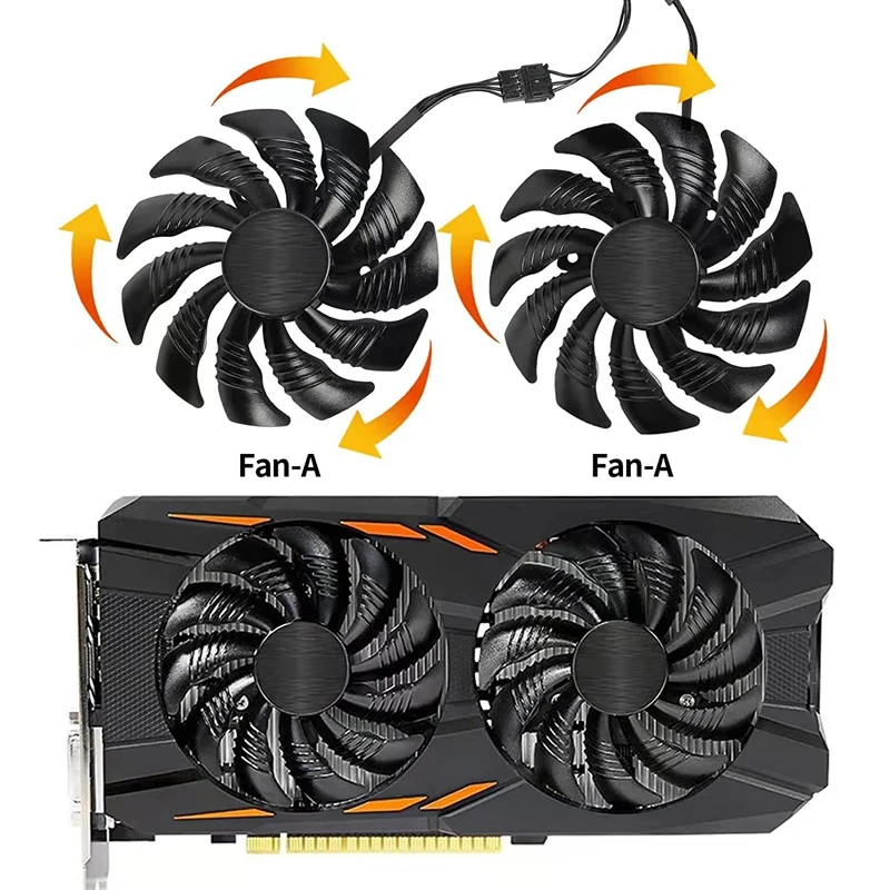 88MM T129215SU 4Pin Cooler Fan For Gigabyte Geforce GTX1060 1070 GTX 1050Ti GTX 960 RX570 RX470 Graphics Card