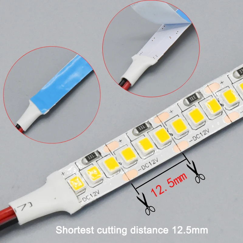 Super jasna taśma LED DC 12V SMD 2835 240LED/m 5M Elastyczna taśma LED z wstążką linową do salonu Sypialnia Dekoracja domu