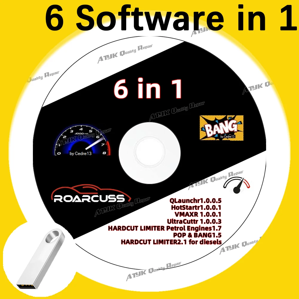 6 in 1 cars Diagnostic software QLaunchr Hotstartr VMAXR UltraCuttr HARDCUT LIMITER Petrol Engines POP & BANG HARDCUT LIMITER