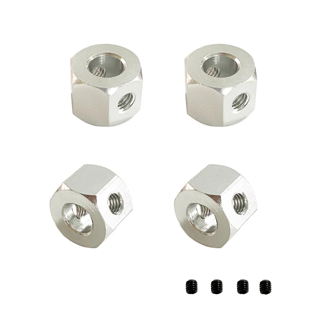 Aluminum Alloy 5mm To 12mm Wheel Hex Adapters RC Car Hub Conversion Connectors For WPL D12 MN Model Crawler Truck Upgrade Parts