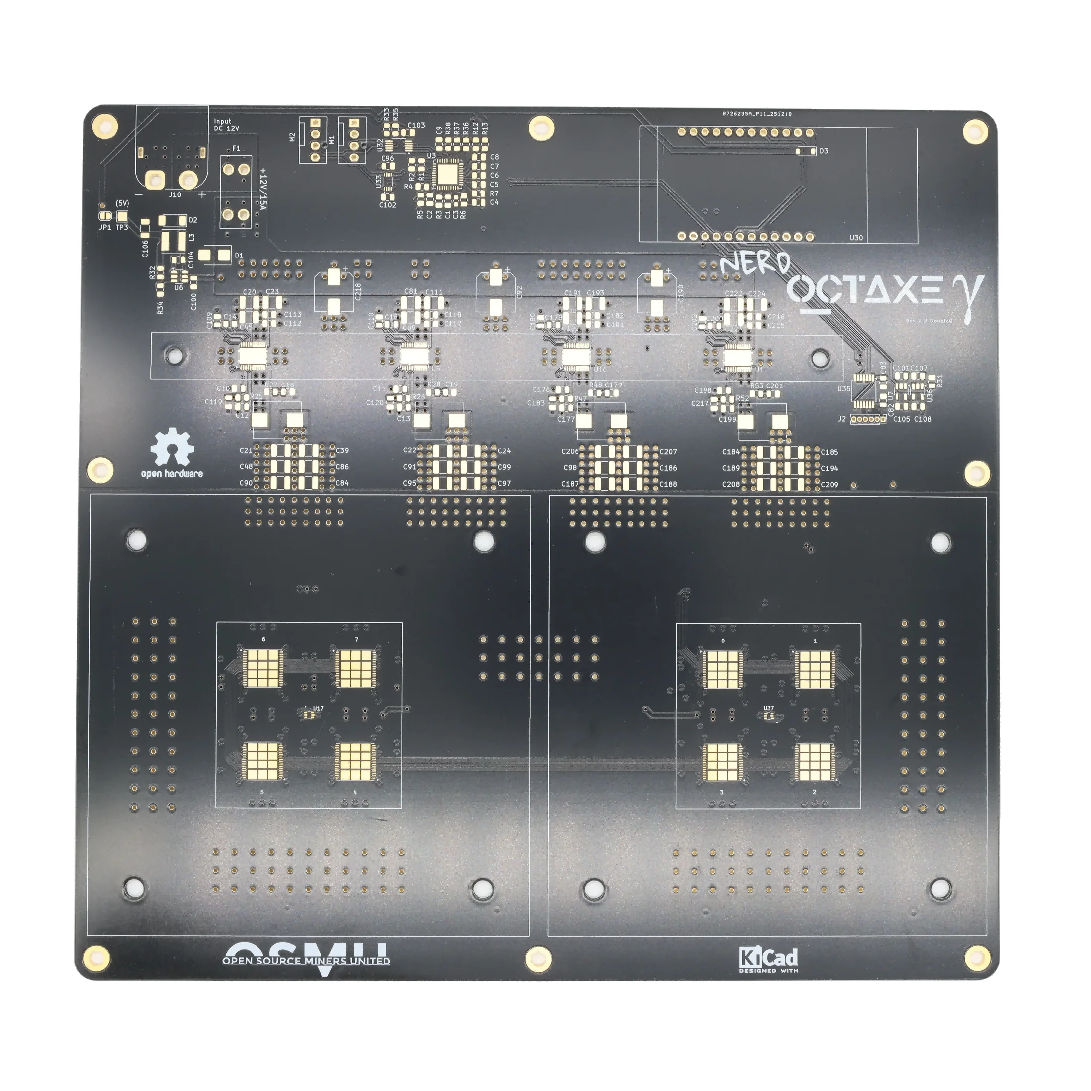 Open Source PCB Board For Nerdoctaxe 9.6T Bitcoin Miner
