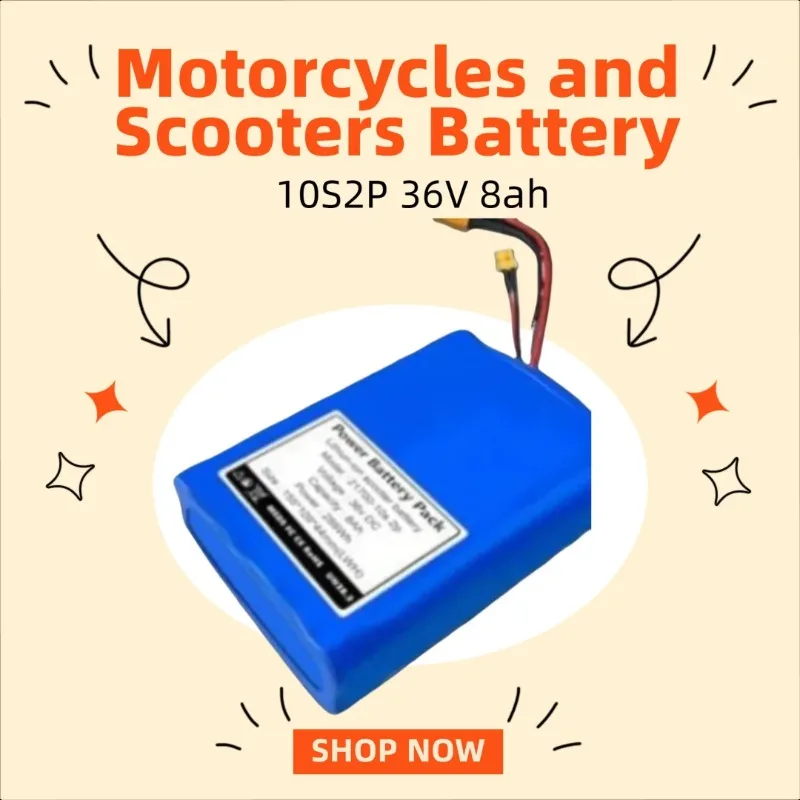 

10S2P 36V 8ah Battery Pack 21700 Lithium-ion Battery 500W for High-power Motorcycles and Scooters