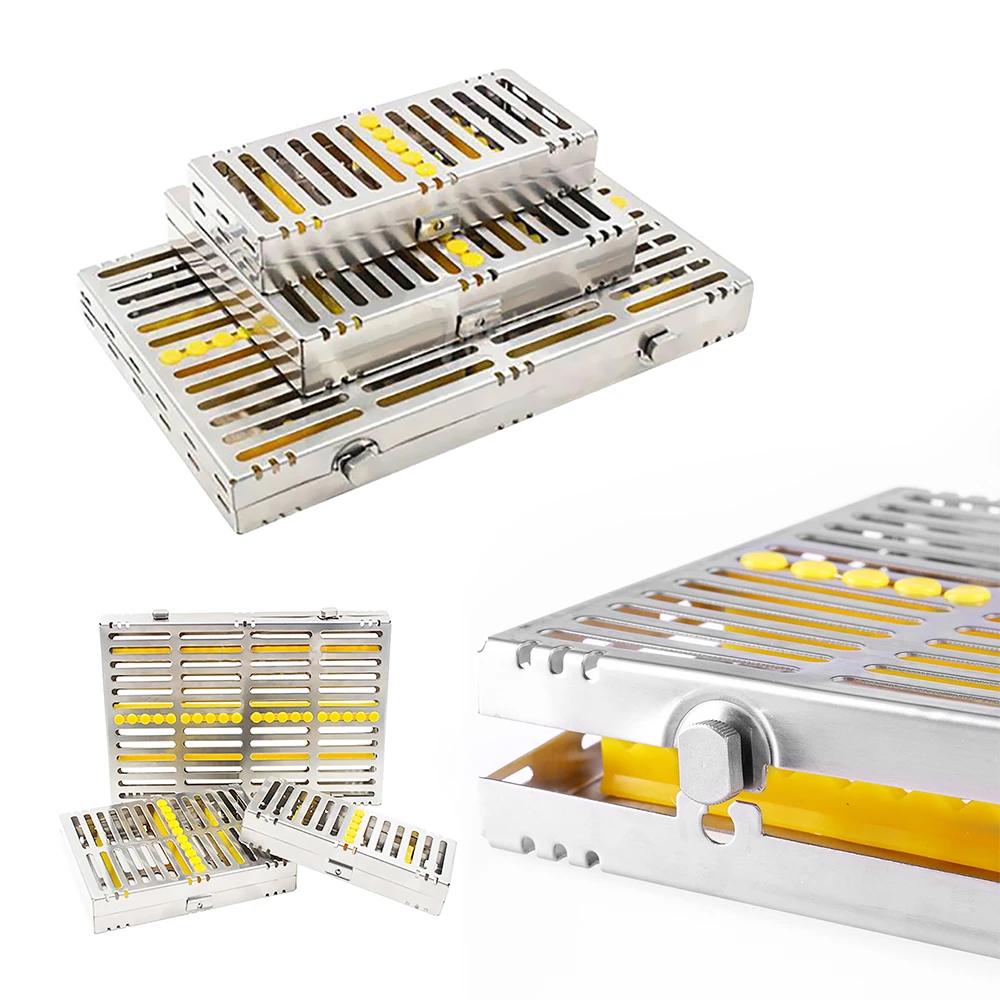 Dentistry Sterilization Rack Tools Surgical Autoclavable Sterilization Box Dental Cassette File Burs Disinfection Tray