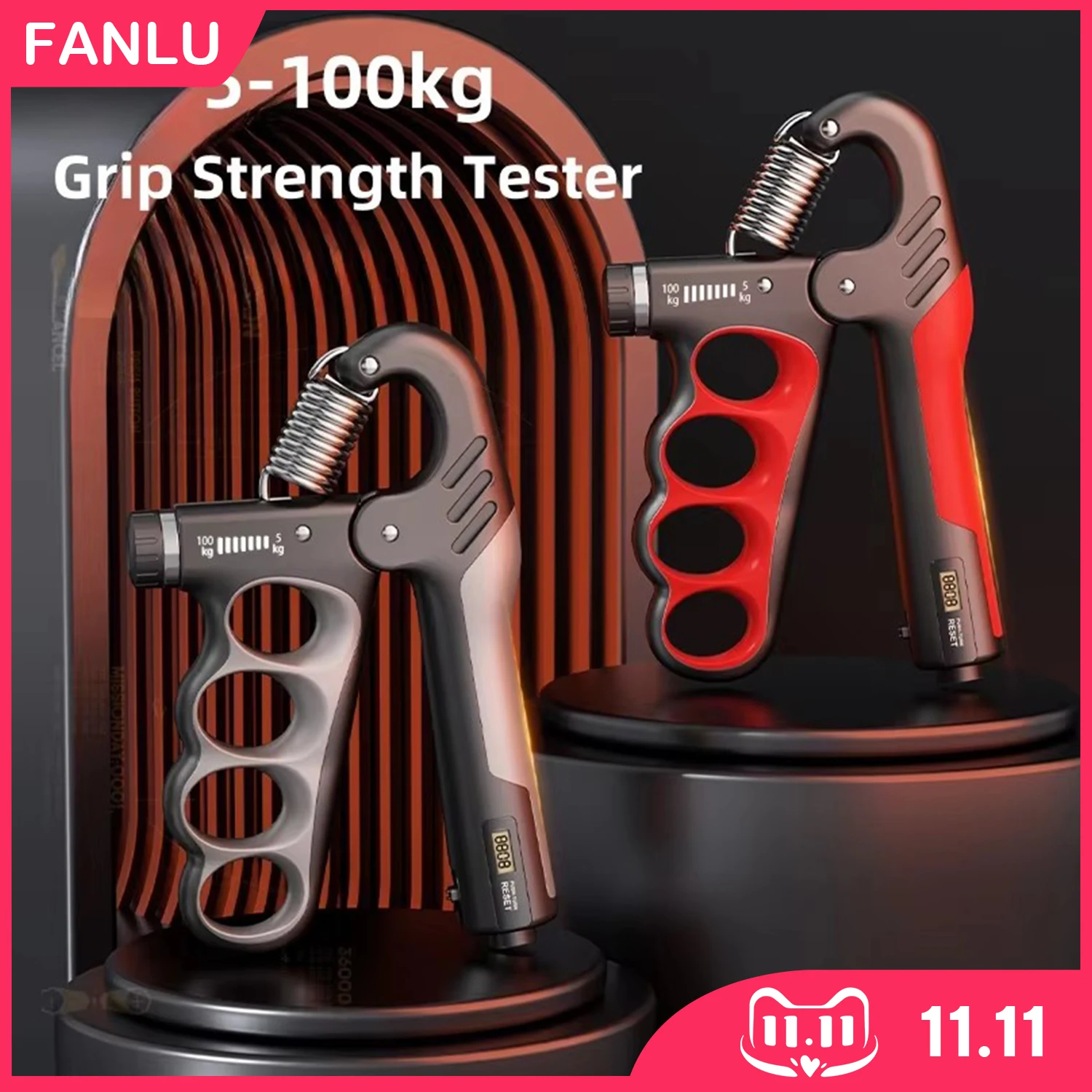 

Grip Strengthener Gym Training Hand Exerciser Adjustable 5-100KG Fitness Unisex Finger Rehabilitation Training Hand Grip pesas
