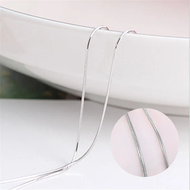 45-70cm Stainless Steel Round Snake chain necklace Fashion Women Men Round Snake Chain for Pendant Necklace Bracelet Jewelry