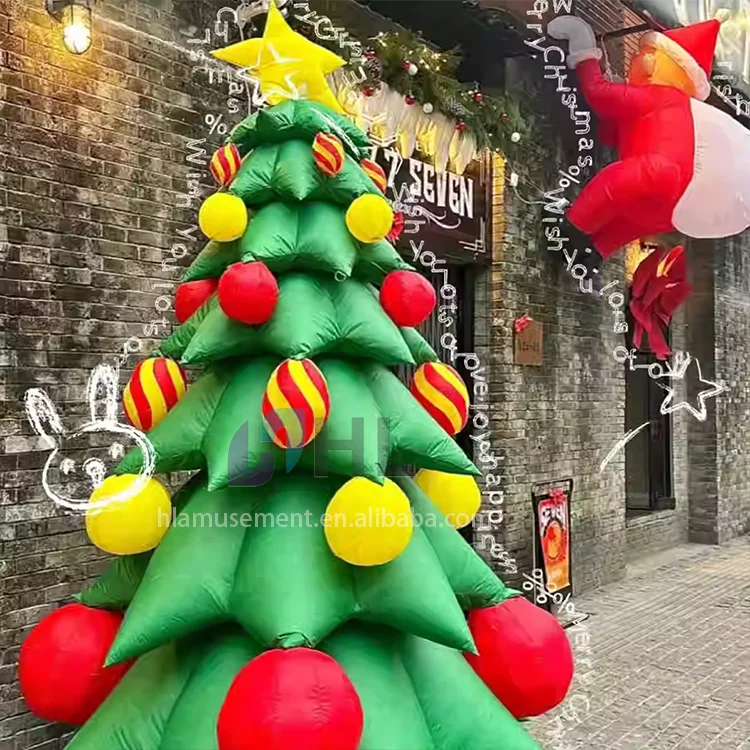 

20ft Inflatable Illuminated Christmas Tree, Custom Inflatable Advertising Balloons