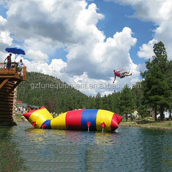 Factory sale directly trampoline water park inflatable pool floating Inflatable Jumping Pillow for fun