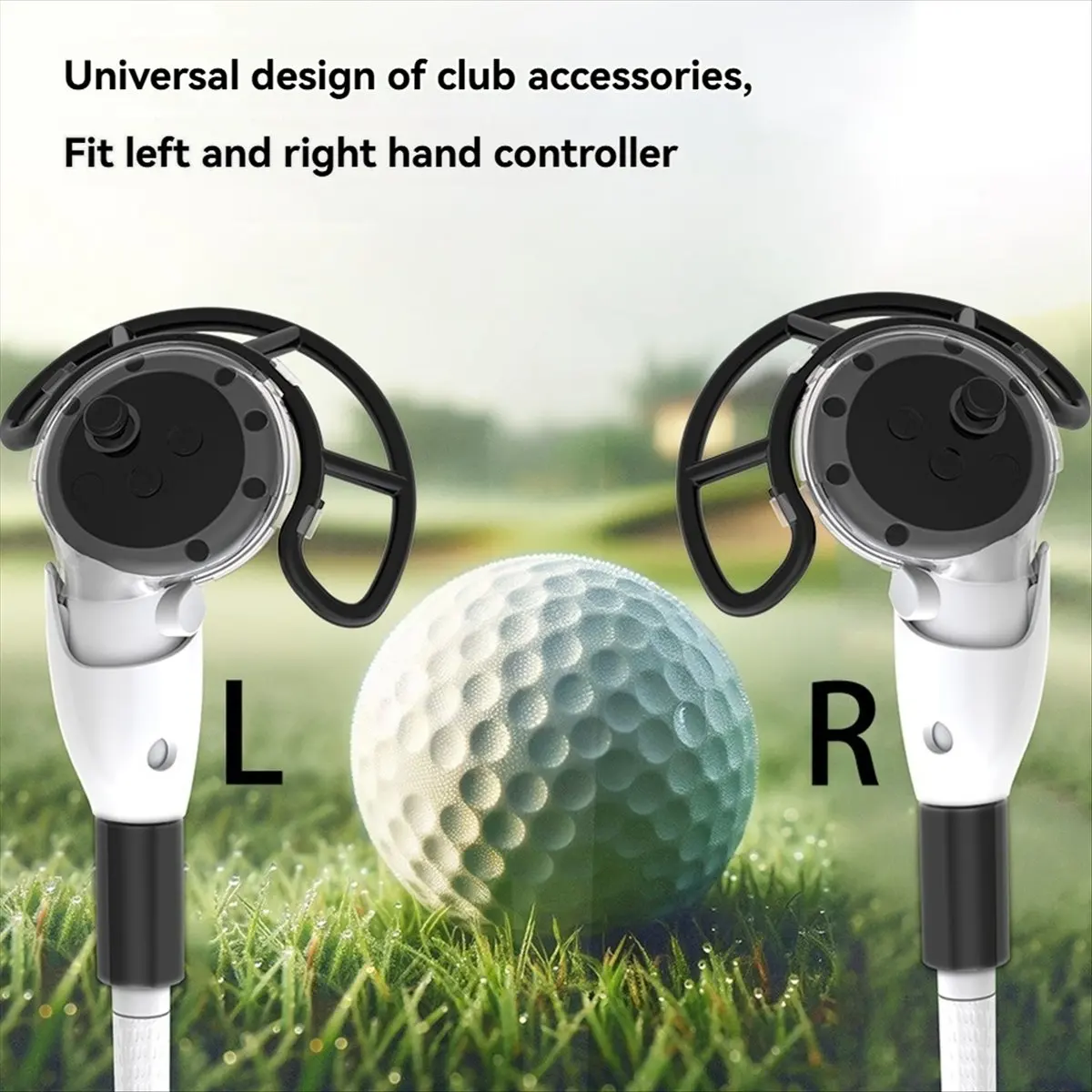(AD12) Golf Club Attachment for Meta Quest 3 VR Controller Anti-Collision Handle Holder Tennis Baseball Kayak Game Accessories