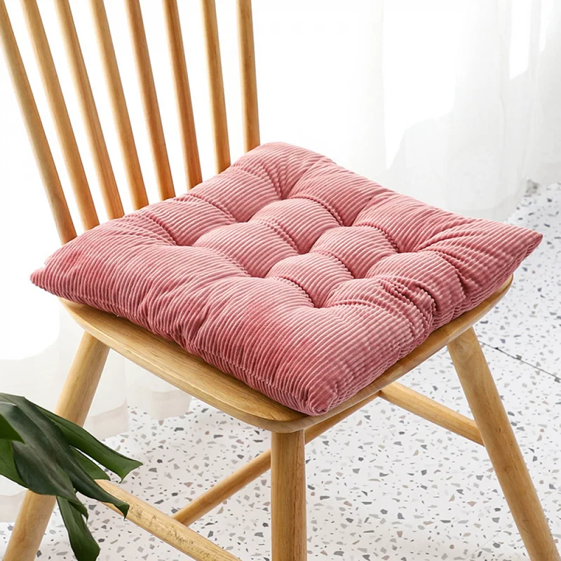 Thickened Corduroy Seat Cushion For Winter, Suitable For Office And Classroom Use, Providing Warmth And Comfort For Chairs, Brea