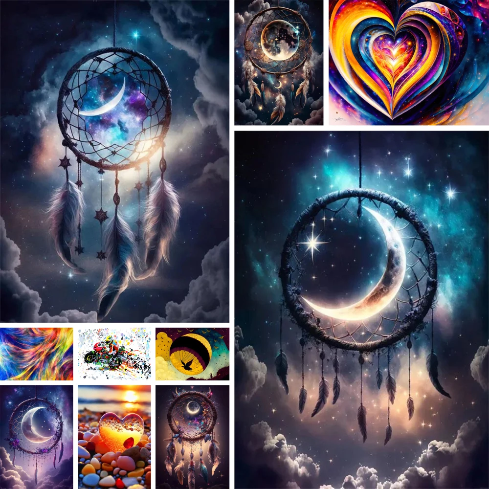 Dreamcatcher Scenery Printed Canvas 11CT Cross Stitch Embroidery Full Kit Handmade Knitting Sewing Craft Magic Package Stamped