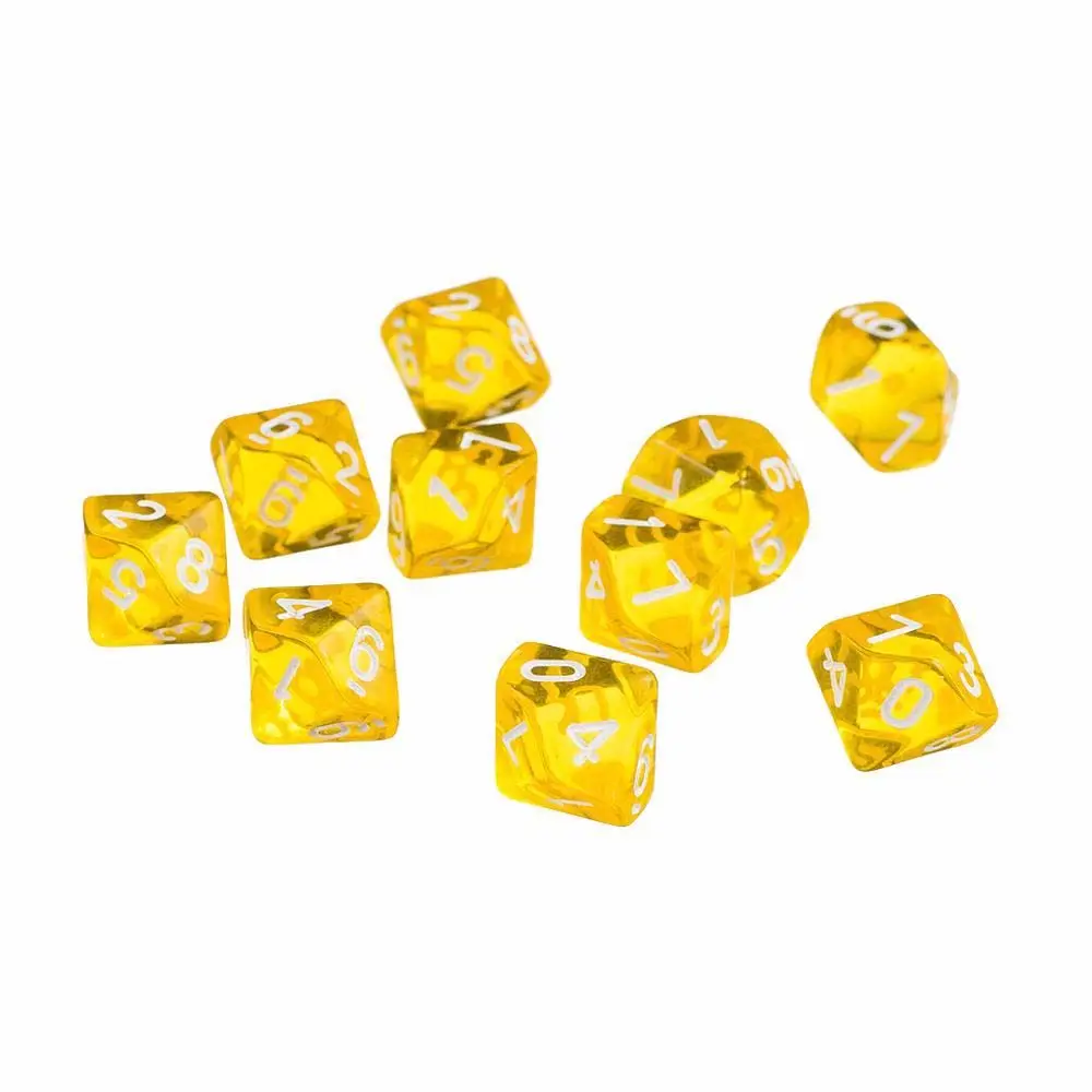

10pcs Toy Gift 10Pcs 10 Sided Family Party Number Board Games D10 Dices Dice Game Toys Game Dice