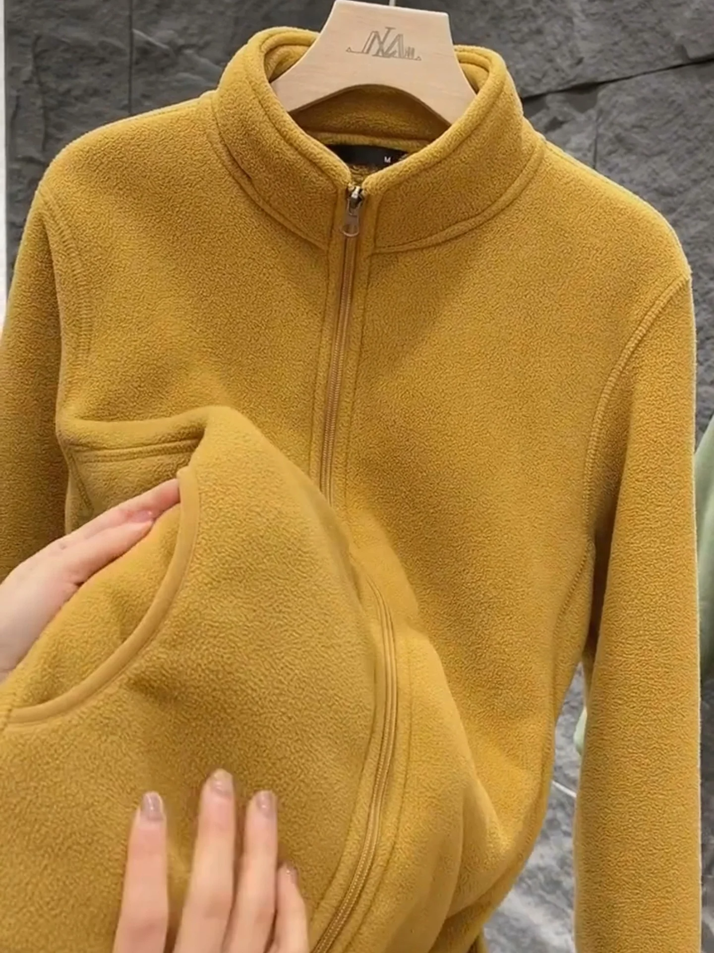 Kurtka zimowa damska khaki z podszewką, ocieplana, na zewnątrz, z bawełnianą wkładką, włókno poliestrowe, zamek błyskawiczny, ort Sle