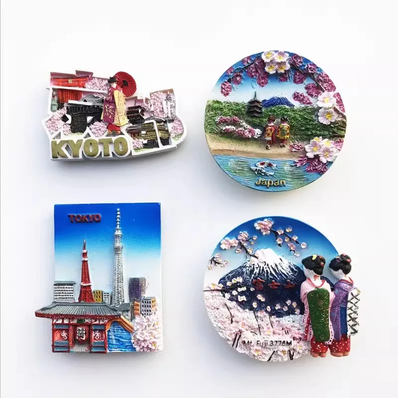 Tokyo Mount Fuji 3D Fridge Magnets Tourism Souvenir Resin Refrigerator Magnets Sticker Collection Handicraft Gift Decoration