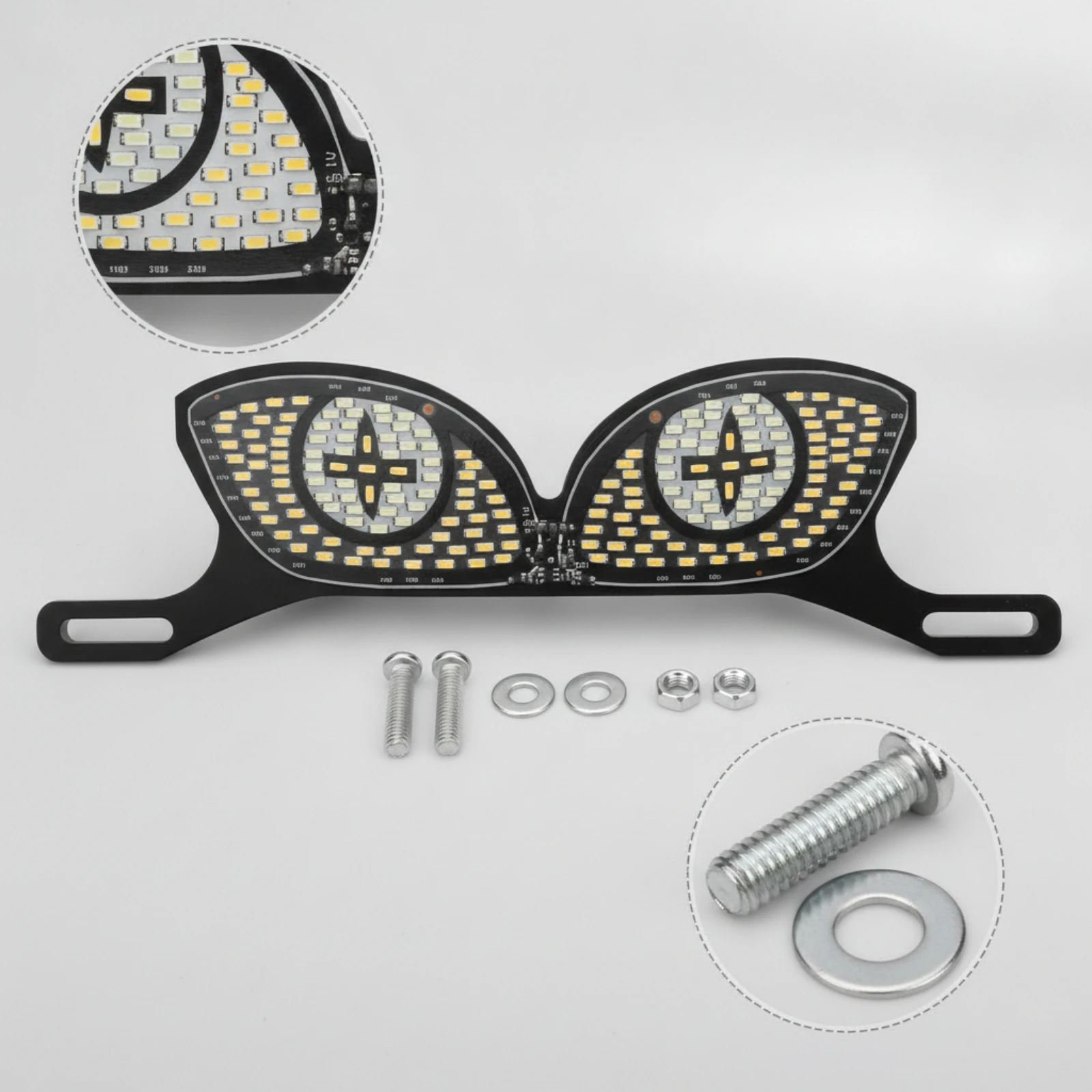 Motorcycle License Plate Light Custom License Plate Light with Screw Bolt Bright Universal for Motorcyclists, Night Riding