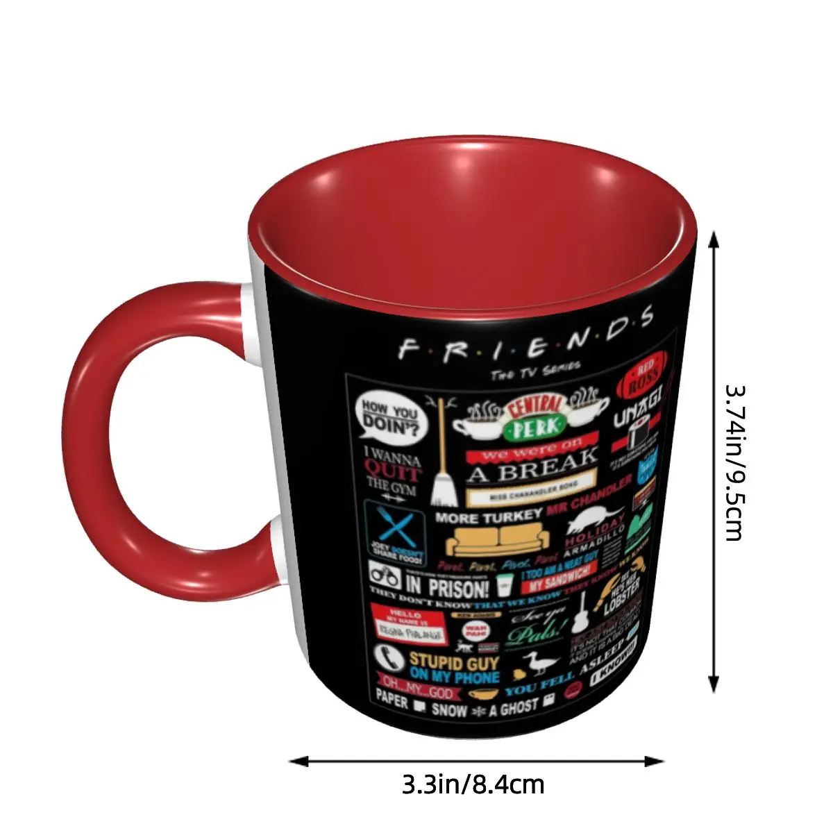 DIY Friends Logo Symbol Ceramic Mugs Customized Classic TV Show   Coffee Cups Creative Present