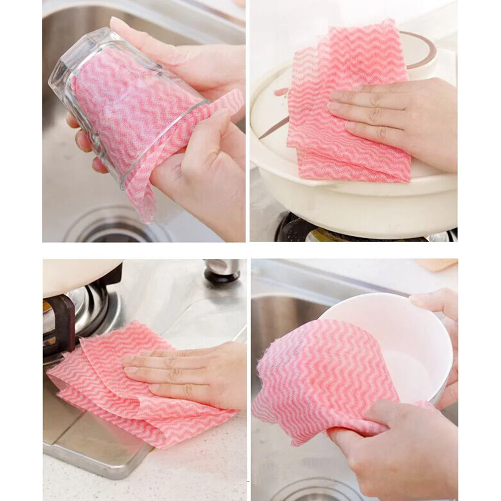 50 Pcs Disposable Washcloths Reusable Paper Towel Non-woven Towels Absorption Cleaning