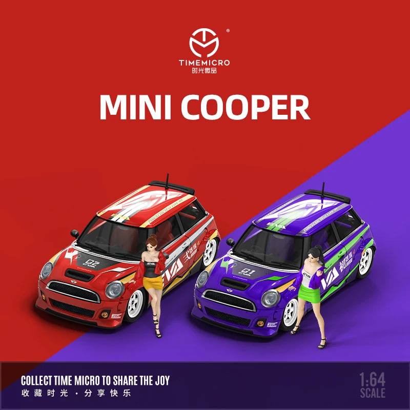 【Pre-order】TM 1:64 BMW MINI COOPER EVA First and Second Machine Pa Alloy Car Model for Collection Display Gift Appreciate