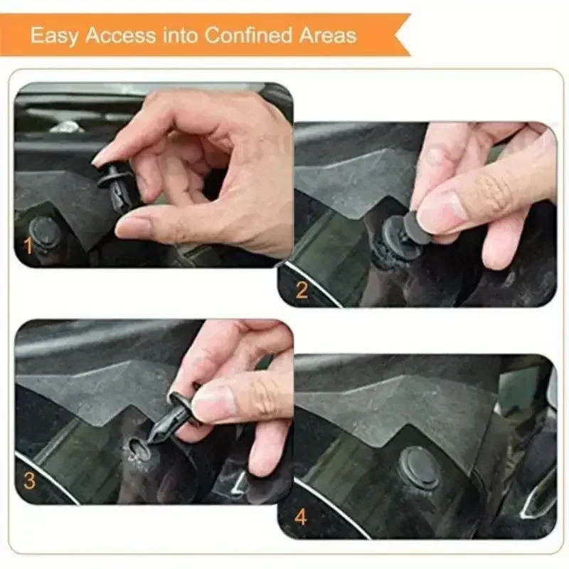 8mm Plastic Rivets Fasteners Screw Car Bumper Fender Black Rivet Car Fastener Clips for Toyota Focus Kia Nissan Yamaha image 6