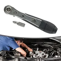1/4 Screwdriver Rod Adjustable Fast Ratchet Wrench Quick Socket Wrench Tools For Bucking-up Screws Of Cars Machines Equipment