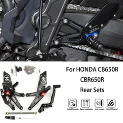 For HONDA CB650R CBR650R CB650F CBR650F CBR 650R Rear Sets Heighten Pedal Adjustable Rearsets FootPegs Shift Lever Brake Kit