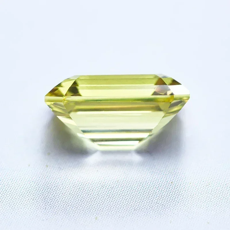 اللون الأصفر الزمرد قطع مختبر نمت الياقوت الأحجار الكريمة لسحر DIY حلقة قلادة أقراط المواد