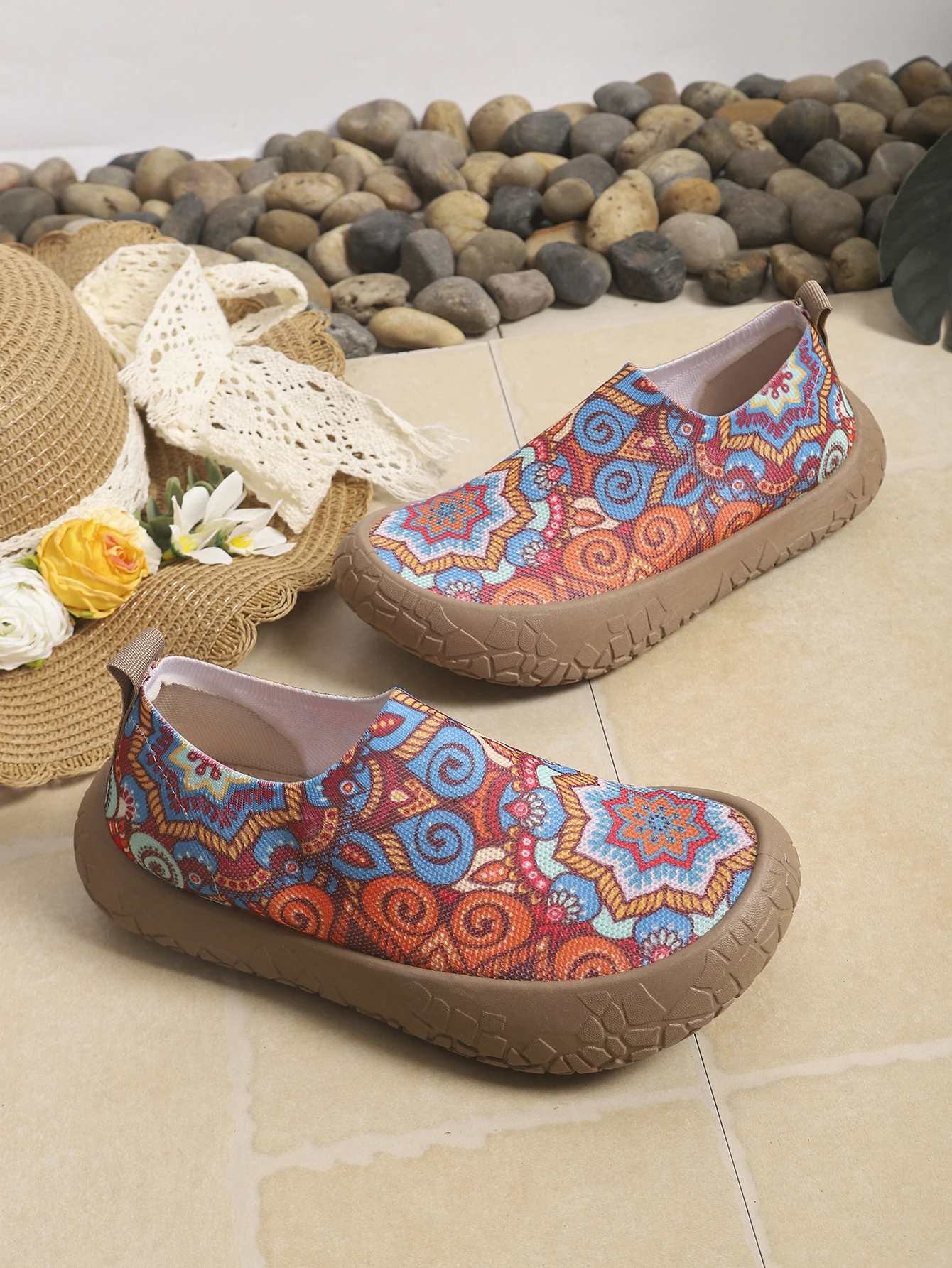 2026 Frühling Herbst Damen Slip-On Sneaker mit Sonnenblumenmuster, Leichte Atmungsaktive Rutschfeste Mesh-Herbst-Wanderschuhe, Park-Light-Wanderschuhe – Detail 26