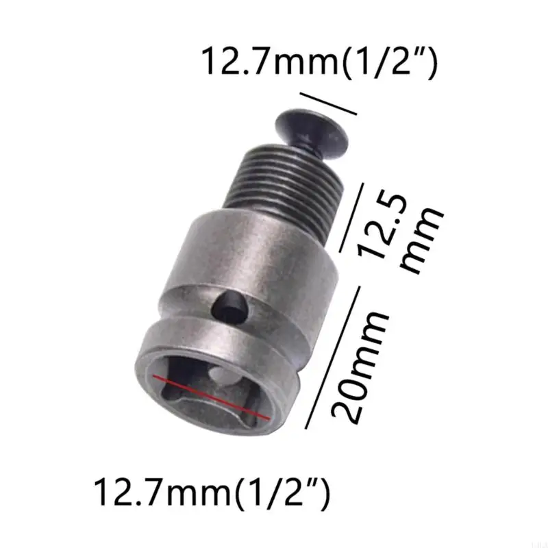 U4LA 2x Keyless Drill Chuck Converter 1/2-20UNF 1,5-13 mm Square esagonale per martello rotante