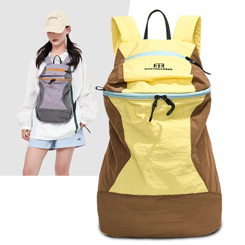 حقيبة ظهر عصرية خفيفة للغاية من النايلون للاستخدام الخارجي عبر الحدود، مناسبة للسفر والترفيه، حقيبة مدرسية خفيفة الوزن للطلاب