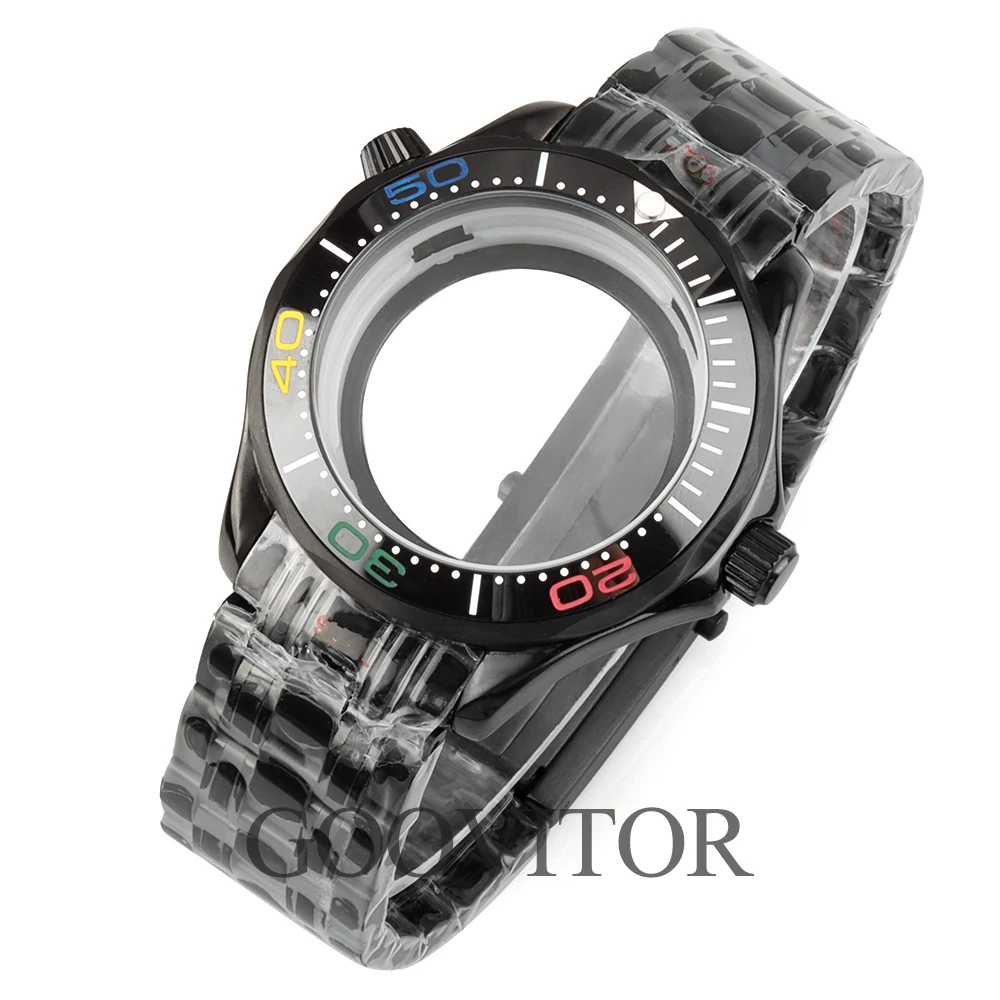 

41mm NH35 Watch Case Fit Seiko NH35 NH36 Movement 31MM Dial Waterproof Stainless Steel Bracelet Seamaster Case Watch Accessories