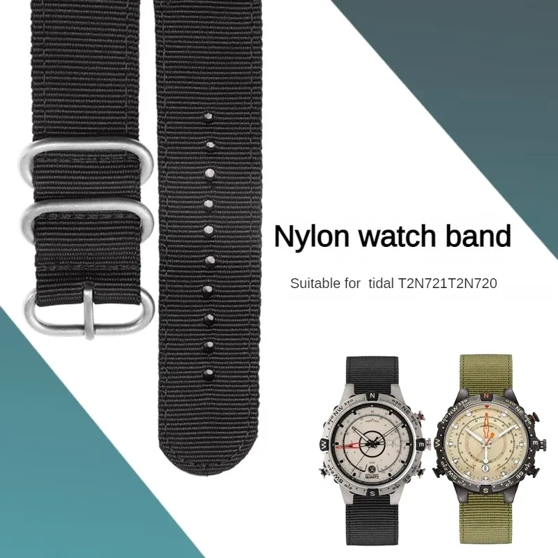 

Nylon Watch With Alternative Tidal Compass T2N721 T2N720 Series Convex Interface Canvas Strap Men 24/26mm