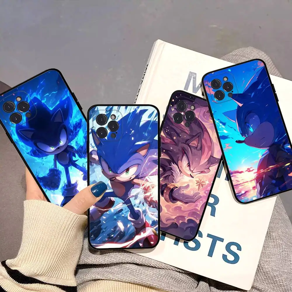 

Classic Cartoon S-sonic Movie Phone Case For IPhone 16 15 14 11 12 13 Mini Pro XS Max Cover 6 7 8 Plus X Funda Shell