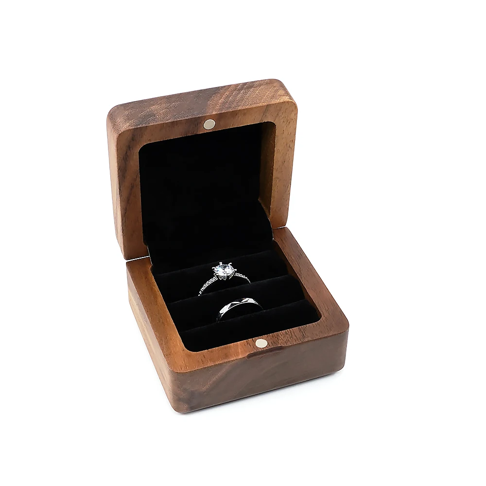 Wooden Ring Box Lover Wedding Fashion Original Wood Box for Propose Valentine gifts The adventure Besigns