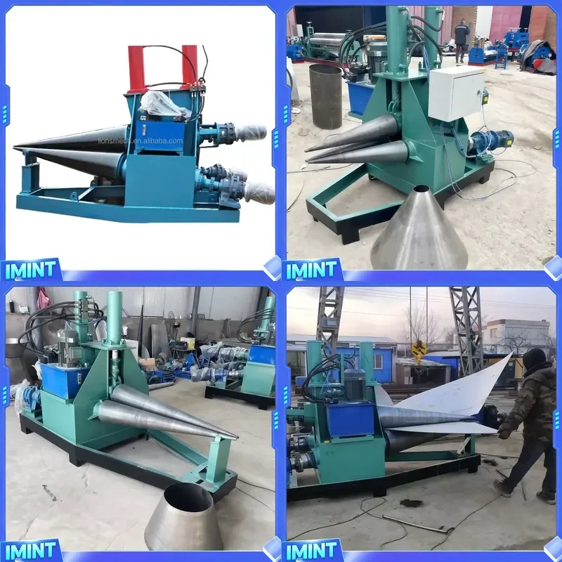 Hydraulic 5*600 Three-axis Automatic Cone Rolling Machine for Stainless Steel Plate Bending with End Forming