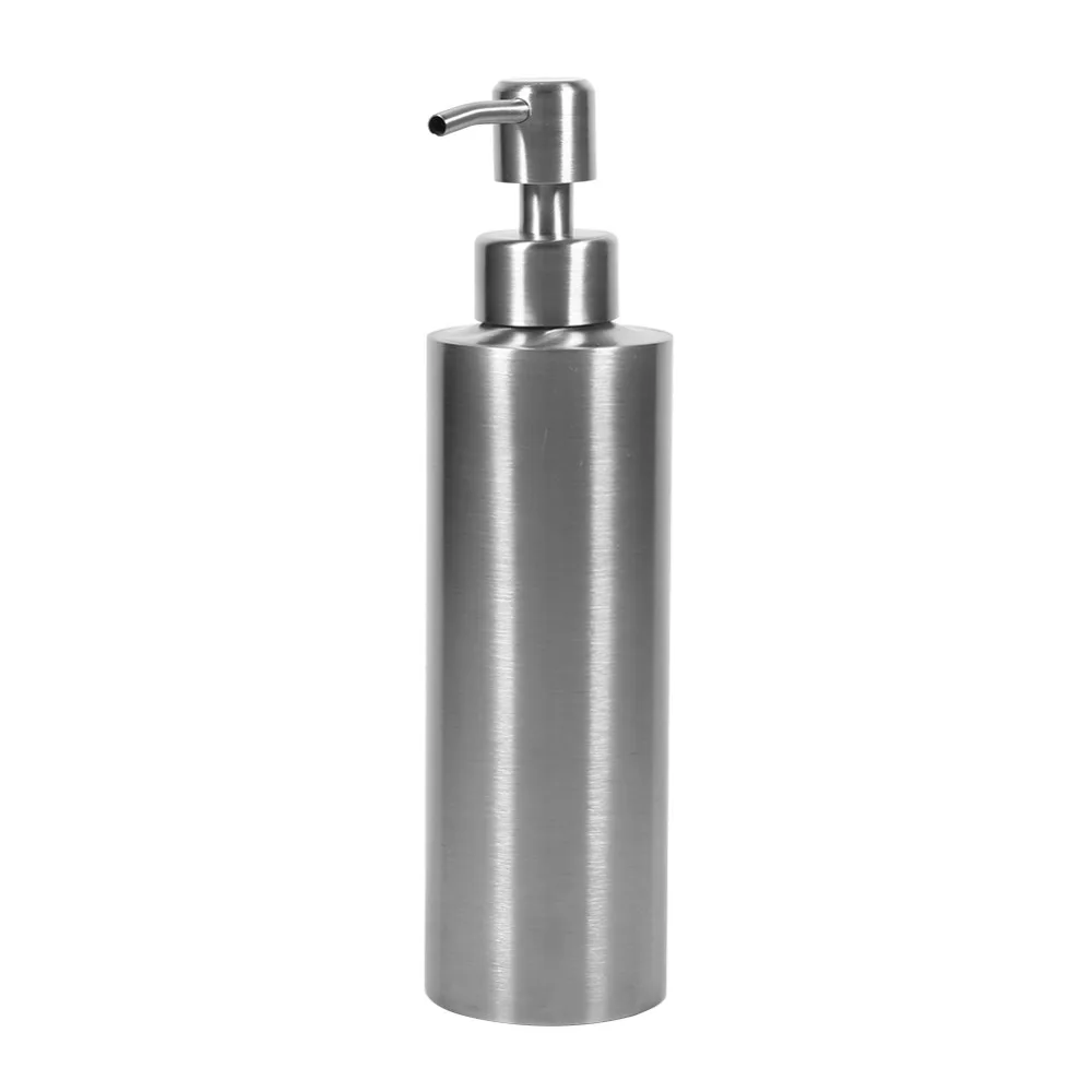 

Stainless Steel Liquid Soap Dispenser Silver 350 ml Capacity Hand Soap Dispenser Rust Proof Premium Hand Pump Dispenser